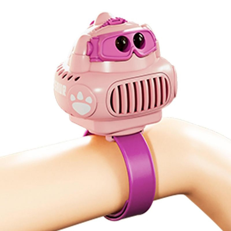 Minikellaventilaator 1 projektsioonkilega 3 komplekti mustreid, reguleeritav laste väike randmerihma ventilaator LASTELE kingitus