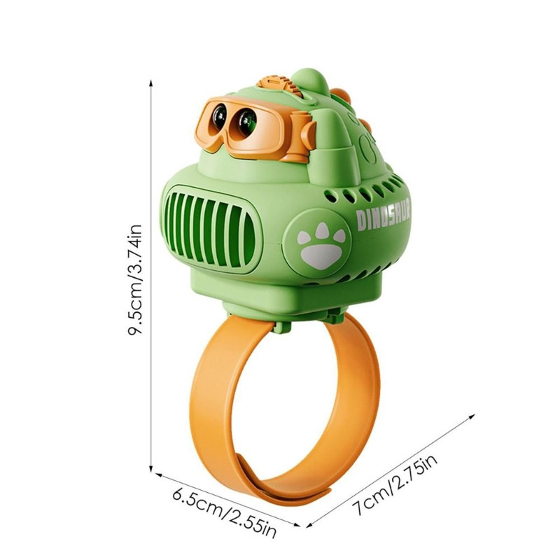 Minikellaventilaator 1 projektsioonkilega 3 komplekti mustreid, reguleeritav laste väike randmerihma ventilaator LASTELE kingitus