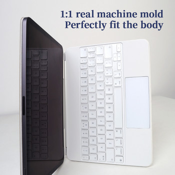 Магическа кожа на клавиатурата за ipad pro 12.9 11 инча защитно фолио за капак за Air 4 5/6th 2022 2021 US TPU водоустойчива бяла рамка