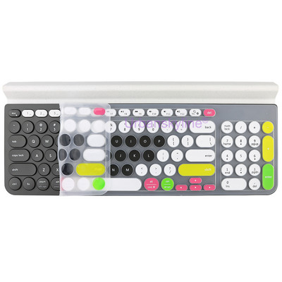 K780 tipkovnica za Logitech K780 Wireless Bluetooth Protector Skin Case Film Silikonska TPU maska za Logi Clear Black Pink