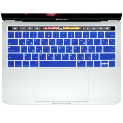 JAV Rusijos Rusija, skirta MacBook Pro Touch Bar 13 15 2019 2018 2017 A2159 A1989 A1990 A1706 A1707 nešiojamojo kompiuterio klaviatūros dangtelis