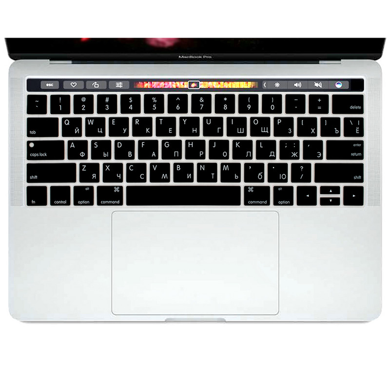JAV Rusijos Rusija, skirta MacBook Pro Touch Bar 13 15 2019 2018 2017 A2159 A1989 A1990 A1706 A1707 nešiojamojo kompiuterio klaviatūros dangtelis