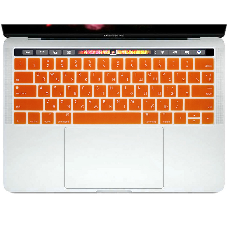 JAV Rusijos Rusija, skirta MacBook Pro Touch Bar 13 15 2019 2018 2017 A2159 A1989 A1990 A1706 A1707 nešiojamojo kompiuterio klaviatūros dangtelis