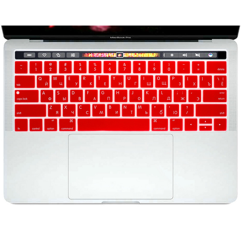 JAV Rusijos Rusija, skirta MacBook Pro Touch Bar 13 15 2019 2018 2017 A2159 A1989 A1990 A1706 A1707 nešiojamojo kompiuterio klaviatūros dangtelis
