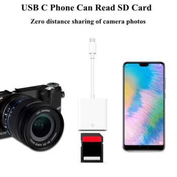 USB 3.1 Type C Card Reader σε SD USB C SD Card Reader για Samsung Huawei XiaoMi Macbook Pro/Air Laptop Phone Type-C
