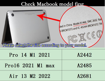 Кожа на руски лаптоп за Macbook Air 13 2022 M2 A2681 Силиконов капак на клавиатурата на Русия, САЩ и ЕС за Macbook Air 2022 M2 A2681
