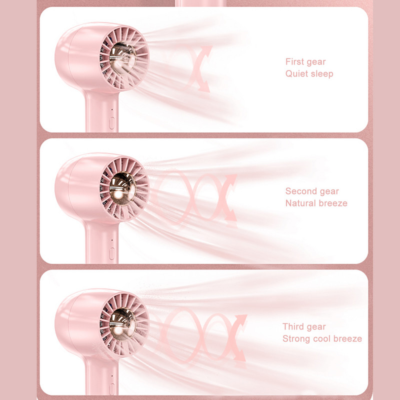 Prijenosni ljetni mini ventilator 3 brzine Podesivi ventilatori USB punjivi stolni ručni klima uređaj Hladnjak Vanjski putni artefakt