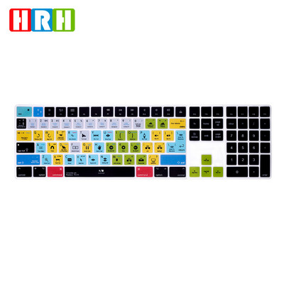 HRH Shortcuts HotKeys Keyboard Skin Cover Sülearvuti Apple Magic Keyboardi jaoks numbriklahvistikuga A1843 MQ052L/A, välja antud 2017. aastal