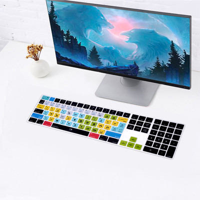 „HRH Shortcuts HotKeys Keyboard Skin Cover“ nešiojamas kompiuteris, skirtas „Apple Magic“ klaviatūrai su skaičių klaviatūra A1843 MQ052L/A, išleistas 2017 m.