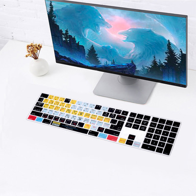 „HRH Shortcuts HotKeys Keyboard Skin Cover“ nešiojamas kompiuteris, skirtas „Apple Magic“ klaviatūrai su skaičių klaviatūra A1843 MQ052L/A, išleistas 2017 m.