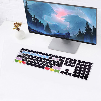 „HRH Shortcuts HotKeys Keyboard Skin Cover“ nešiojamas kompiuteris, skirtas „Apple Magic“ klaviatūrai su skaičių klaviatūra A1843 MQ052L/A, išleistas 2017 m.