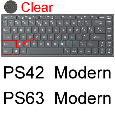 Poklopac tipkovnice za MSI Modern 15 Modern 14 PS63 PS42 14A 14B 15A Silikonski zaštitnik Skin Case Dodaci za prijenosna računala B12M A10M B4MW