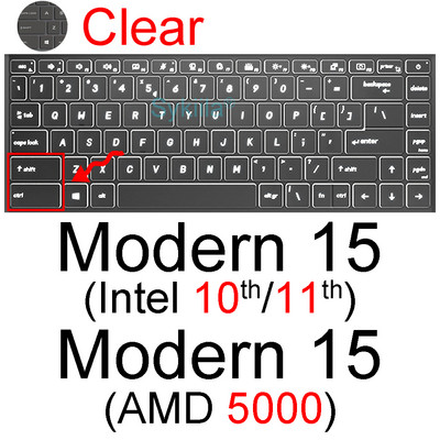 Poklopac tipkovnice za MSI Modern 15 Modern 14 PS63 PS42 14A 14B 15A Silikonski zaštitnik Skin Case Dodaci za prijenosna računala B12M A10M B4MW