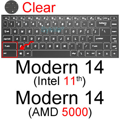 Poklopac tipkovnice za MSI Modern 15 Modern 14 PS63 PS42 14A 14B 15A Silikonski zaštitnik Skin Case Dodaci za prijenosna računala B12M A10M B4MW