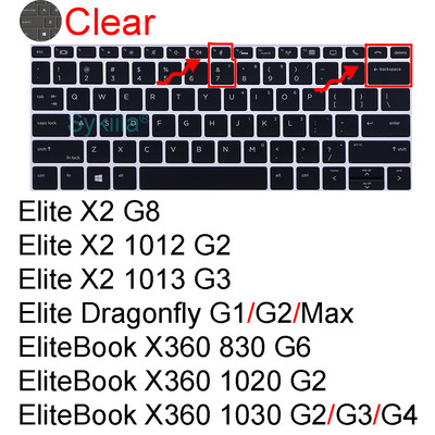 Tastatūras vāciņš HP EliteBook 735 745 755 830 835 840 845 848 G2 G3 G4 G5 G6 G7 G8 aizsargapvalks Silikona piederumi