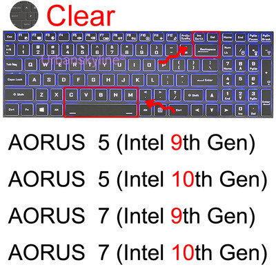 Aero poklopac tipkovnice za Gigabyte Aorus 5 7 15G 15P 17G 17X Aero 15 17 HDR 15W 15X G5 G7 A7 zaštitnik za igranje, kožna torbica za prijenosno računalo