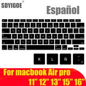 Su ispaniška klaviatūros dangtelio apsauga, skirta Macbook Air13 A2337A2179 skirta Macbook Pro13 A2338A2289 A2159 klaviatūros apsauginė plėvelė
