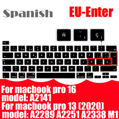 Su ispaniška klaviatūros dangtelio apsauga, skirta Macbook Air13 A2337A2179 skirta Macbook Pro13 A2338A2289 A2159 klaviatūros apsauginė plėvelė