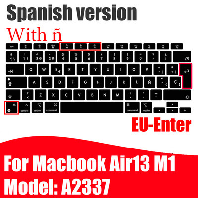 Su ispaniška klaviatūros dangtelio apsauga, skirta Macbook Air13 A2337A2179 skirta Macbook Pro13 A2338A2289 A2159 klaviatūros apsauginė plėvelė