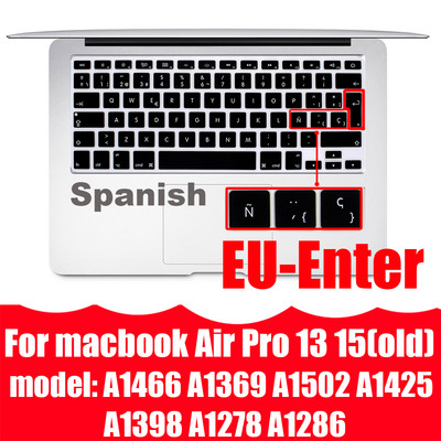 Su ispaniška klaviatūros dangtelio apsauga, skirta Macbook Air13 A2337A2179 skirta Macbook Pro13 A2338A2289 A2159 klaviatūros apsauginė plėvelė