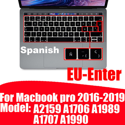 Su ispaniška klaviatūros dangtelio apsauga, skirta Macbook Air13 A2337A2179 skirta Macbook Pro13 A2338A2289 A2159 klaviatūros apsauginė plėvelė