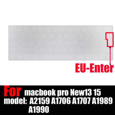 tastatūras vāciņš Mac Book pro13 15 ar skārienjoslu A2159 A1706 A1707 A1989 A1990 klēpjdatora tastatūras vāciņi Gradienta tastatūras plēve