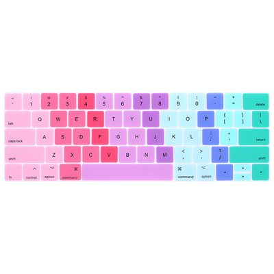 tastatūras vāciņš Mac Book pro13 15 ar skārienjoslu A2159 A1706 A1707 A1989 A1990 klēpjdatora tastatūras vāciņi Gradienta tastatūras plēve
