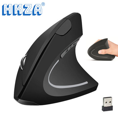 HKZA vezeték nélküli egér függőleges játék egér USB számítógép egerek ergonómikus asztali függőleges egér 1600 DPI PC laptophoz irodai otthon
