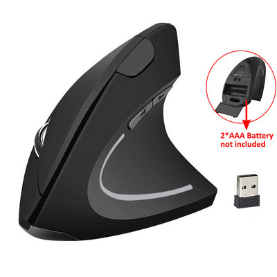 HKZA bežični miš Vertikalni miš za igranje USB računalni miš Ergonomski stolni uspravni miš 1600 DPI za PC prijenosno računalo Uredski dom