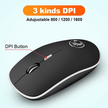 iMice Wireless Mouse Silent Computer Mouse 1600 DPI Ergonomic Mause Αθόρυβος ήχος USB PC Ποντίκια Σίγαση ασύρματων ποντικιών για φορητό υπολογιστή