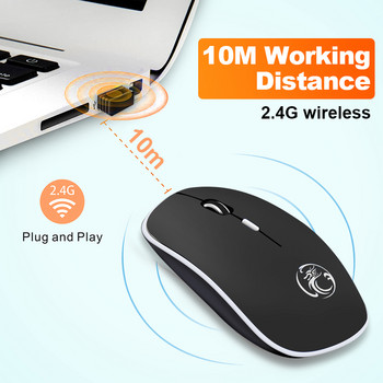 iMice Wireless Mouse Silent Computer Mouse 1600 DPI Ergonomic Mause Αθόρυβος ήχος USB PC Ποντίκια Σίγαση ασύρματων ποντικιών για φορητό υπολογιστή