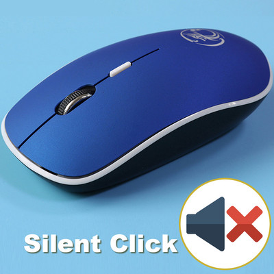 iMice Bežični miš Tihi računalni miš 1600 DPI Ergonomic Mause Bešumni zvuk USB PC miševi Mute bežični miševi za prijenosna računala