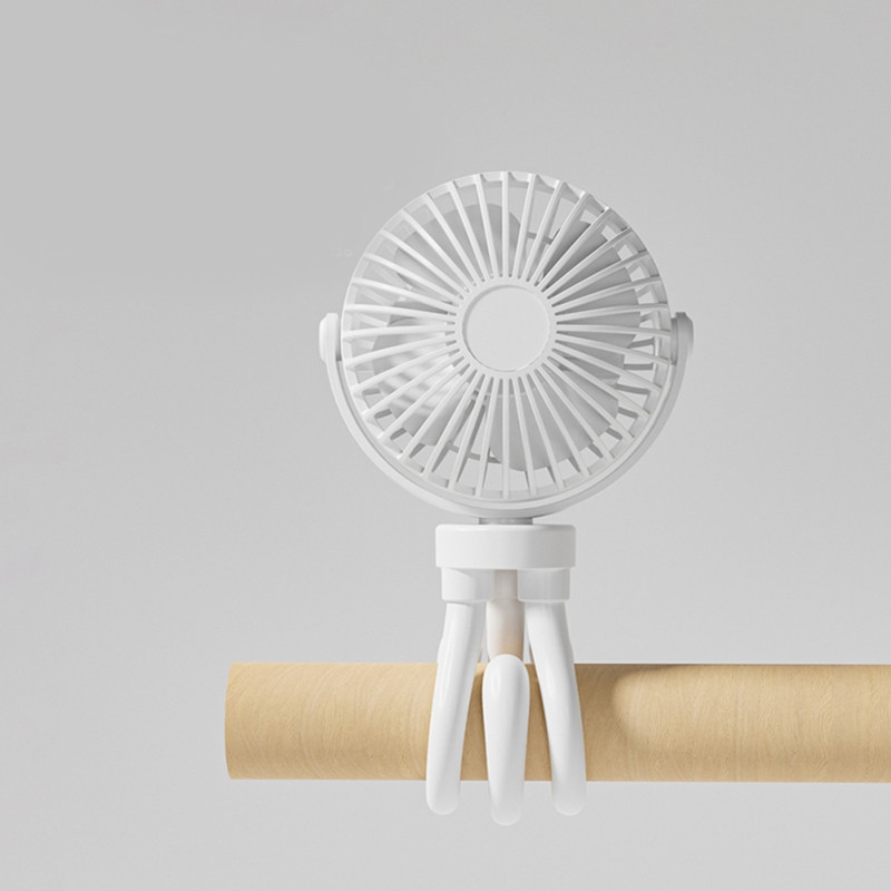 2000 mAh nešiojamas vežimėlio ventiliatorius, 3 greičių kūdikių ventiliatorius, įkraunamas tylus rankinis ventiliatorius aštuonkojai stalinis ventiliatorius pramogų parkui