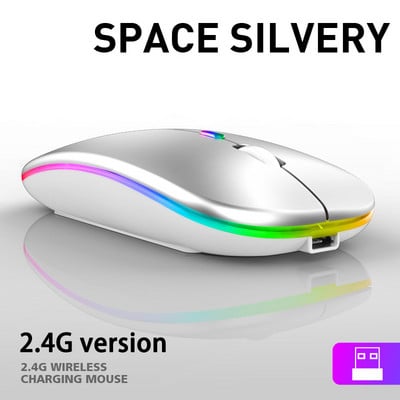 Pc Gamer Ασύρματο Bluetooth Αθόρυβο ποντίκι 4000 DPI για υπολογιστή MacBook Tablet Φορητός υπολογιστής Ποντίκια Slim Quiet 2.4G ασύρματο ποντίκι