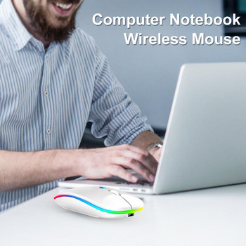 TCJJ Ασύρματο ποντίκι Bluetooth με επαναφορτιζόμενο ποντίκι RGB USB για φορητό υπολογιστή υπολογιστή Macbook Gaming Mouse Gamer 2,4 GHz