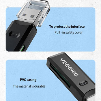 MicroSDCard Reader Φορητό πολλαπλών λειτουργιών USB3.0 Προσαρμογέας ανάγνωσης καρτών μνήμης Προσαρμογέας OTG Card Reader Αξεσουάρ κινητού τηλεφώνου