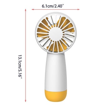 1500mAh 3 Gears USB Mini Handheld Fan for Travel Δωμάτιο γραφείου Οικιακό Υπαίθριο BBQ Γυμναστήριο Δωμάτιο γραφείου Ταξίδι με αυτοκίνητο