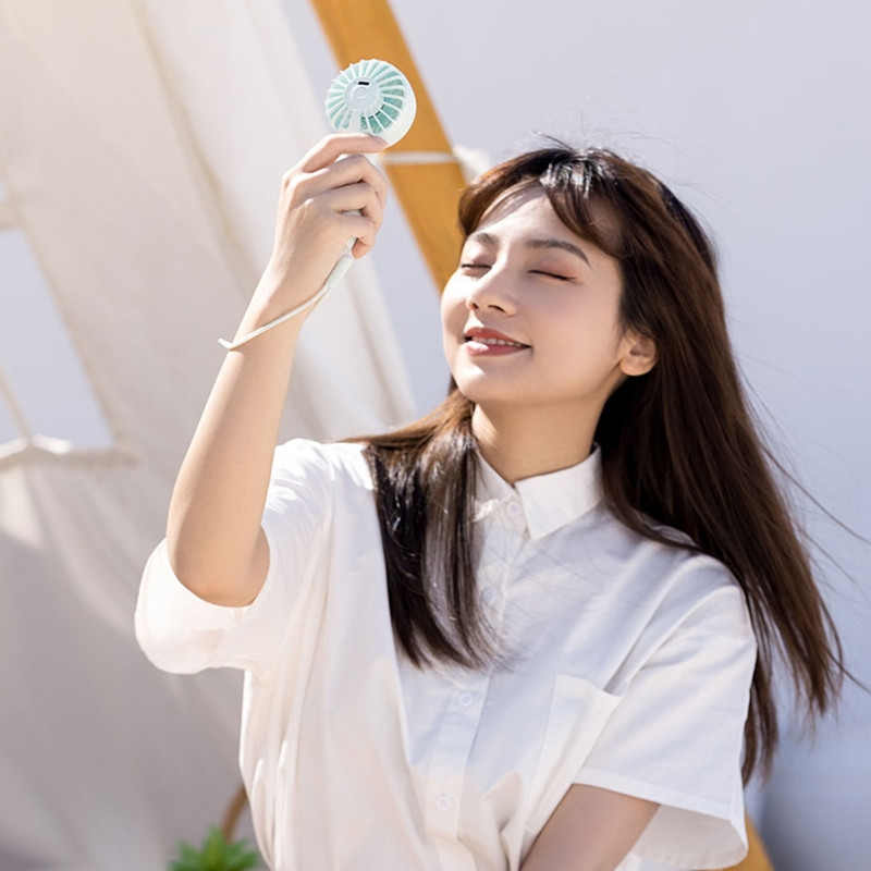 1500 mAh 3 pavarų USB mini rankinis ventiliatorius, skirtas kelionėms Biuro patalpos namų apyvokos lauko kepsninės treniruoklių salė Biuro kambarys Kelionės automobiliu