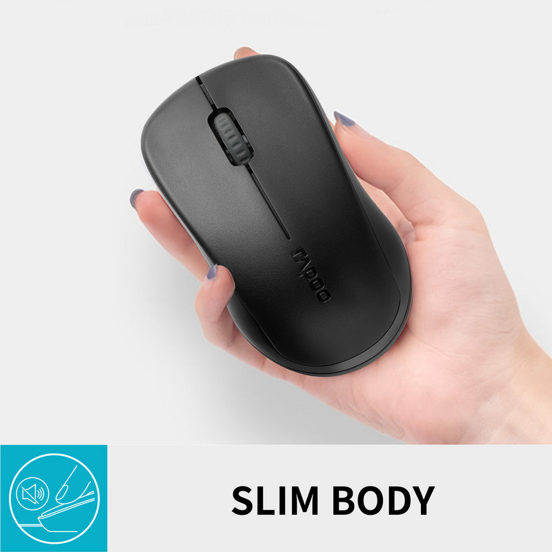 RAPOO 1680 juhtmevaba hiir Ergonoomiline hiir 1000 DPI vaikne 3 nuppu MacBook Cuomputer PC tahvelarvutile sülearvuti hiired vaikne 2,4G hiir