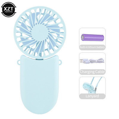 1 τεμ. Φορητός κρεμασμένος λαιμός πτυσσόμενος μικρός ηλεκτρικός ανεμιστήρας Χειρός Δημιουργικός φοιτητικός κοιτώνας Αθλητικός Μίνι ανεμιστήρας USB εξωτερικού χώρου
