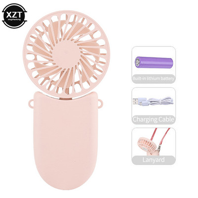 1 τεμ. Φορητός κρεμασμένος λαιμός πτυσσόμενος μικρός ηλεκτρικός ανεμιστήρας Χειρός Δημιουργικός φοιτητικός κοιτώνας Αθλητικός Μίνι ανεμιστήρας USB εξωτερικού χώρου