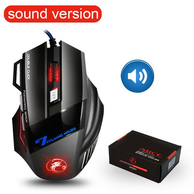 Datorpele Gamer Vadu spēļu pele RGB Silent Mouse 5500 DPI Ergonomiska Pele ar LED fona apgaismojumu 7 poga PC klēpjdatoram