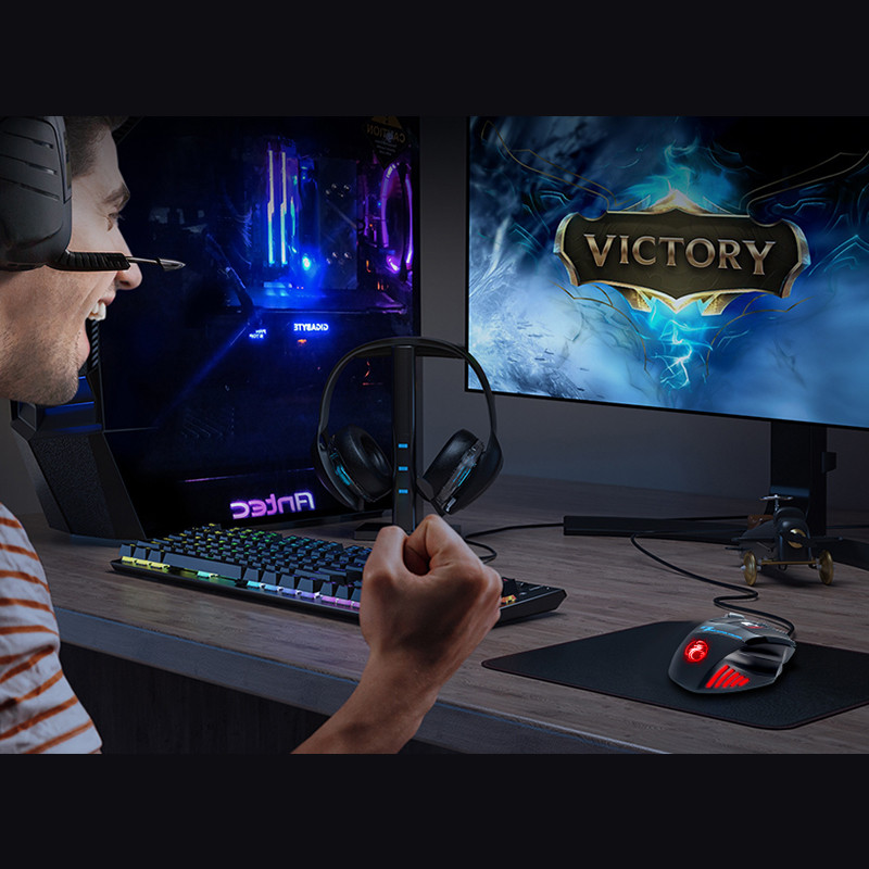 Datorpele Gamer Vadu spēļu pele RGB Silent Mouse 5500 DPI Ergonomiska Pele ar LED fona apgaismojumu 7 poga PC klēpjdatoram