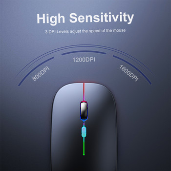RGB безжична мишка Компютърна Bluetooth мишка Акумулаторна мишка Wirelesss Silent Mause USB оптични ергономични мишки за лаптоп ipad