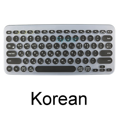 K380 navlaka za tipkovnicu za Logitech K380 za Logi Wireless Silikonska zaštitna folija za kožnu masku TPU engleski korejski ružičasto prozirno crna