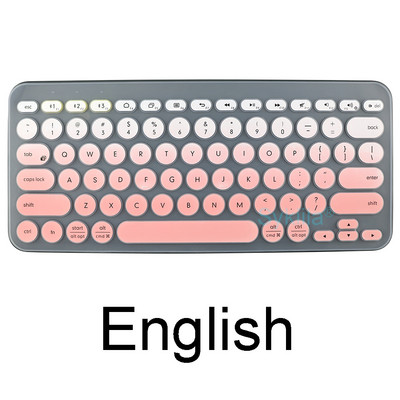K380 navlaka za tipkovnicu za Logitech K380 za Logi Wireless Silikonska zaštitna folija za kožnu masku TPU engleski korejski ružičasto prozirno crna