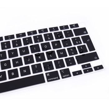 Френски език за MacBook Air 13 A2337 M1 с Touch ID AZERTY Капак на клавиатурата A2179 Силиконов капак Протектор за клавиатура