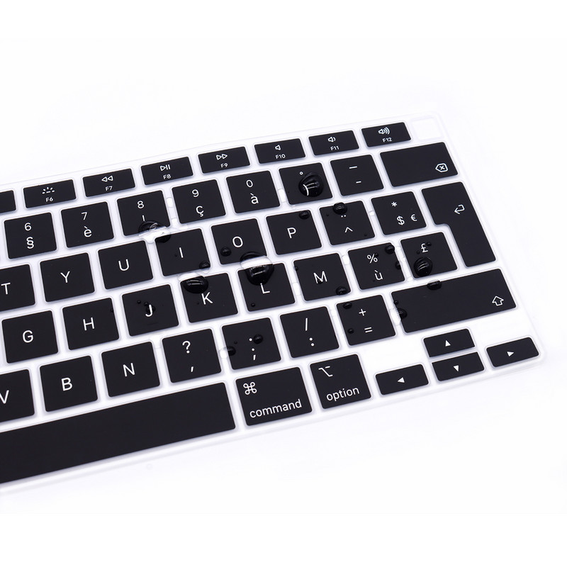 Francuski jezik za MacBook Air 13 A2337 M1 s Touch ID-om AZERTY poklopac tipkovnice A2179 Silikonski poklopac Zaštita tipkovnice