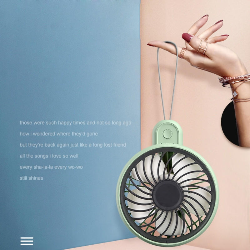 Kézi mini ventilátor, kézi ventilátor, hordozható USB újratölthető zsebventilátor 2000 mAh, 180°-ban forgatható, kültéri, irodai, utazási használatra