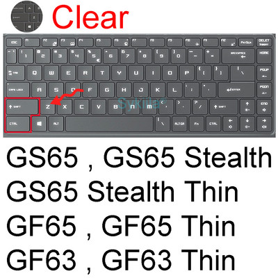 Poklopac tipkovnice za MSI GS75 GS76 Stealth GS66 GS77 GS65 Thin GS73 GS73VR GS72 GS70 GS63 GS63VR GS60 Silikonska maska za prijenosno računalo 17